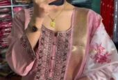 রিয়ন কটন থ্রি পিস বিক্রি করা হবে