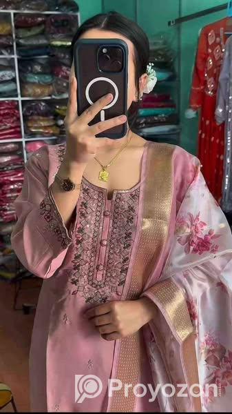 রিয়ন কটন থ্রি পিস বিক্রি করা হবে