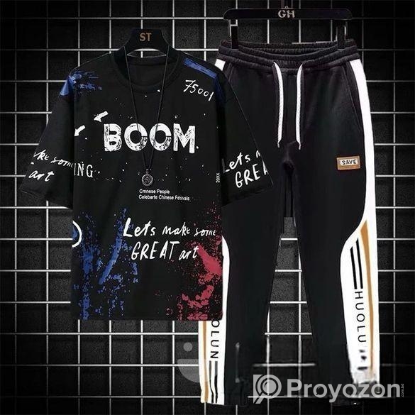 Drop Shoulder Mash T-Shirt and Trouser
