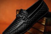 BLACK GRATTED PREMIUM SHOES IN AFFORDABLE PRICE