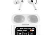 A9 Pro ANC Touch Screen Display Earbuds White Color