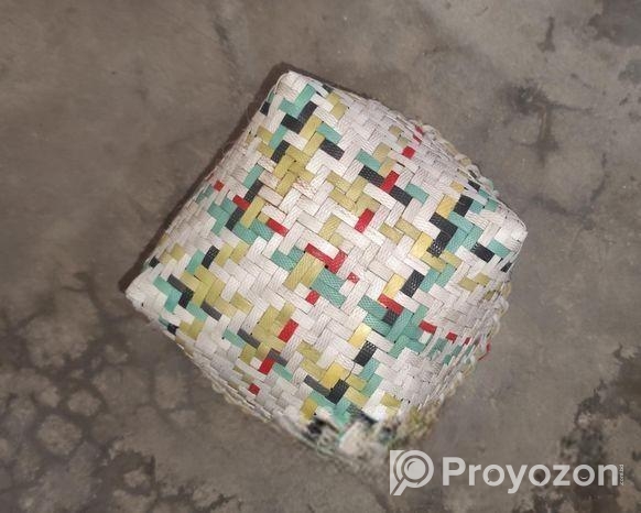 Plastic wicker basket