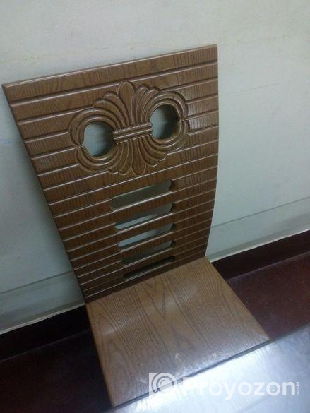 কাঠের ৪ চেয়ার গ্লাস ডাইনিং