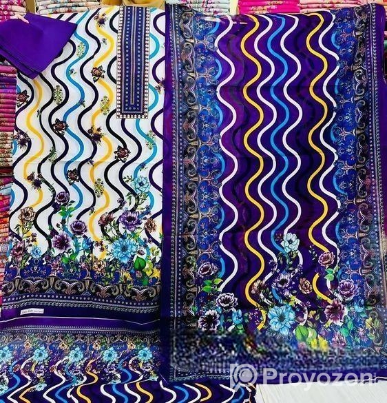 জমজম সুতির ফেব্রিকস (থ্রি-পিস)