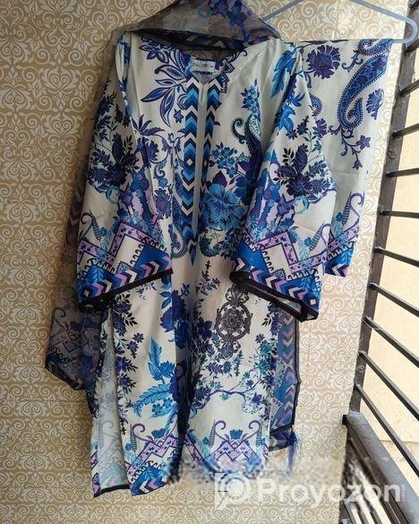 Ready Made Pure dubai silk Digital Print Three Pie