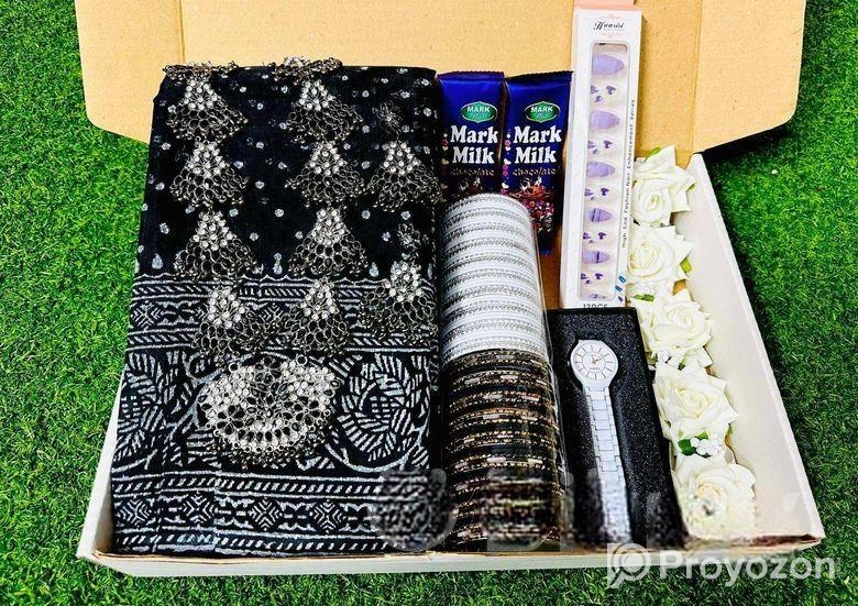 স্কিন পিন্টশাড়ির কম্বো প্যাকেজ