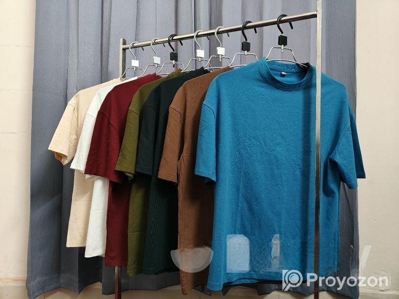Solid Color Drop Shoulder T-Shirt