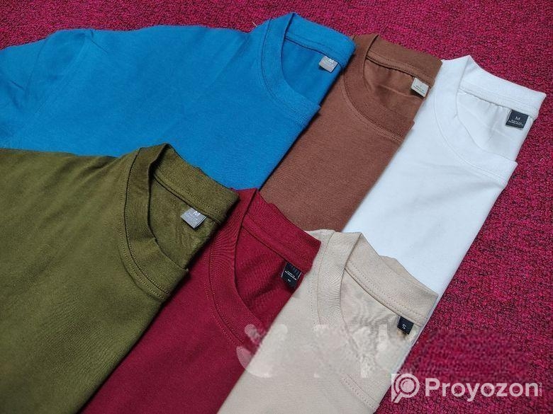Solid Color Drop Shoulder T-Shirt
