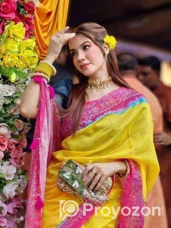 অরজিনাল পিওর চান্দেরি সিল্ক নতুন শাড়ি