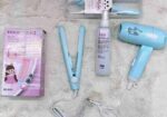 Mini hair dryer and straightener Combo