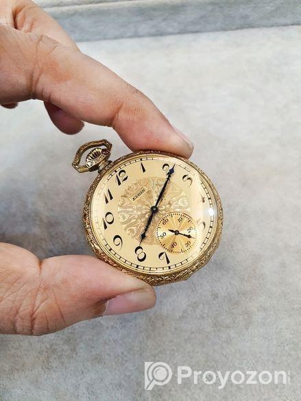 1923 Most Rare Gold ELGIN Pocket watch 100 Years O