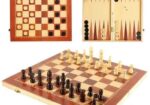 Wooden Chess Board Large – 3 in 1