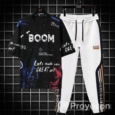 Drop Shoulder Mash T-Shirt and Trouser