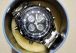 QUAMER Men’s Metal Double Movement Electronic Wat