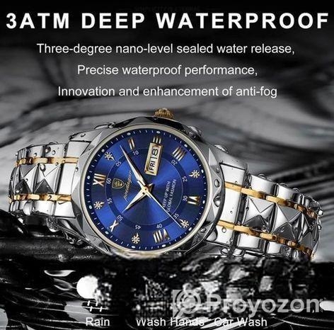 POEDAGAR 615 Diamond Cut Watch For Men