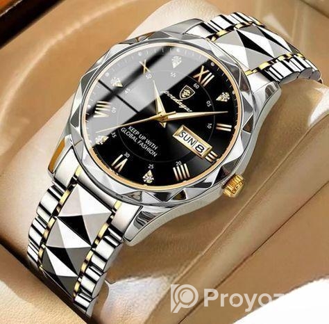 POEDAGAR 615 Diamond Cut Watch For Men