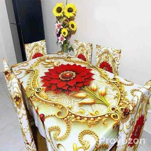 চমৎকার 3D প্রিন্টেড টেবিল ক্লথ সেট