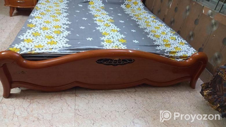 Almirah, Bed and side table brownish color for sel