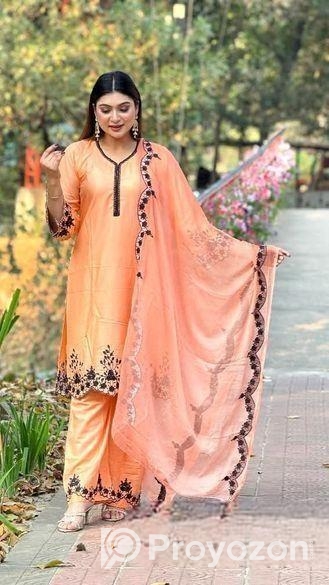 Embroydery Cotton Three Piece