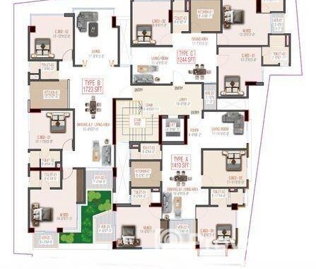 1244 sft. Luxurious Apartment for Sell @West Razab