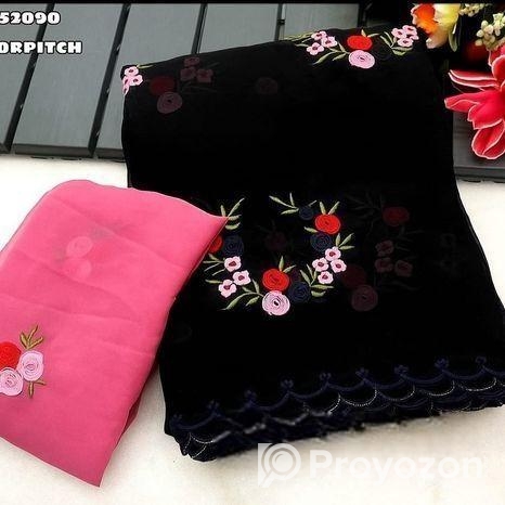 Embroidery Georgette Saree