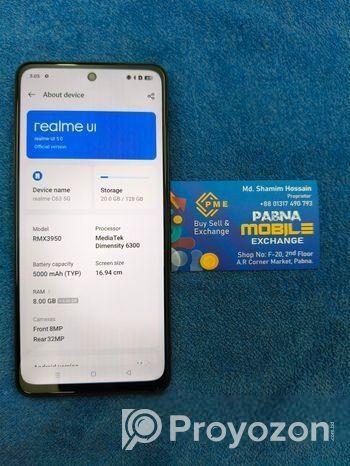 Realme C63 5G 8-128 GB (Used)