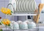 2 layer Dish Drainer Rack Stainless Steal