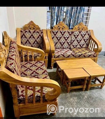 আকাশ মনি কাঠের সোপা সেট