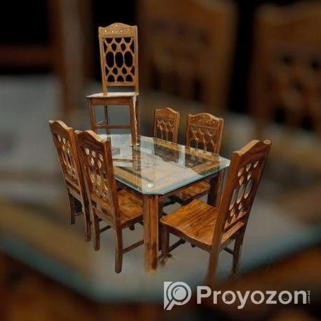 লিকার পালিশ ডাইনিং টেবিল সেট