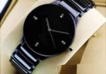 Gfjh Nra11 Black Stainless Steel Watch with Raolias Hands For Men