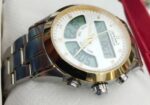 Al-harameen Ha-6102 Dual Time Azan Stainless Steel Wrist Watch