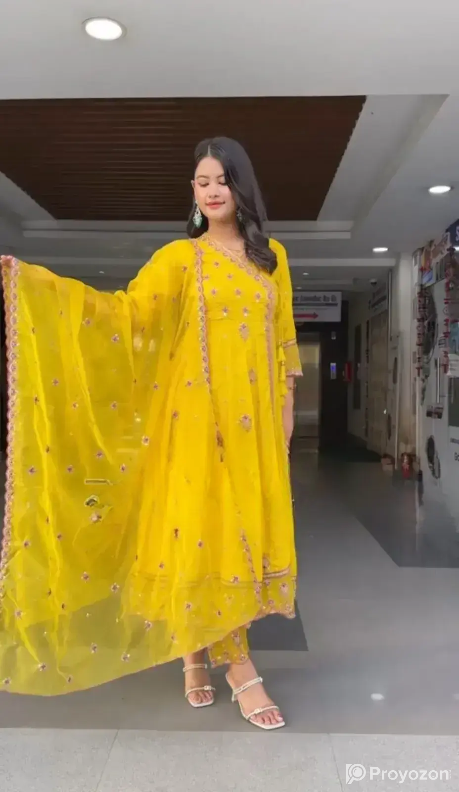 Skin Print Embroidery Gown