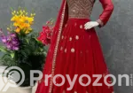 Readymade Georgette Embroidered Party Dress