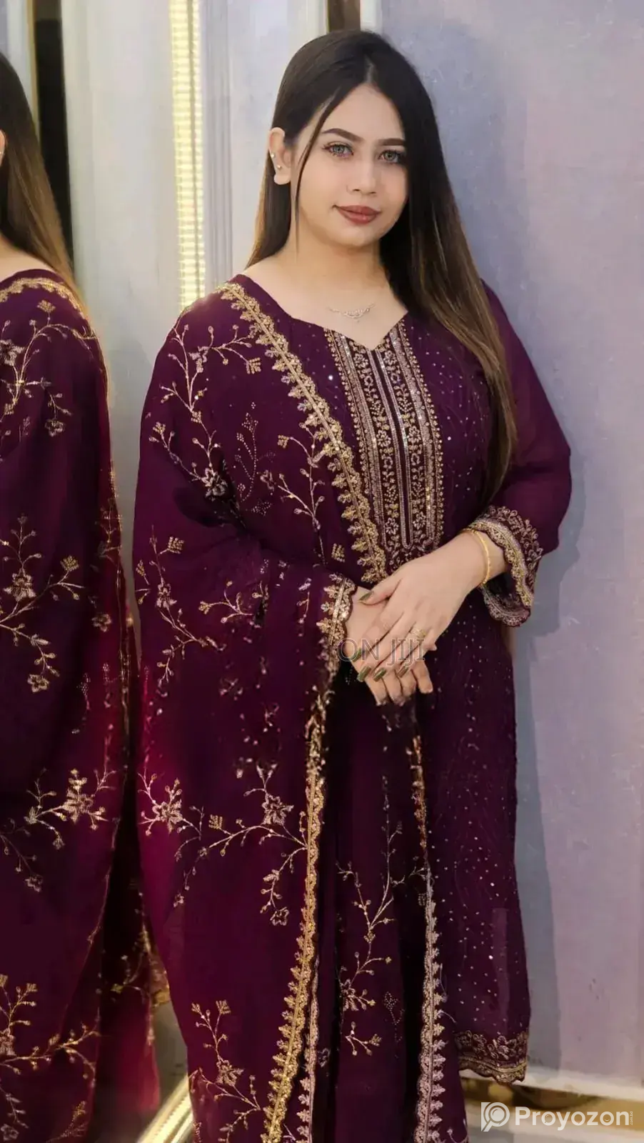 Georgette Embroidered Four-Piece Set