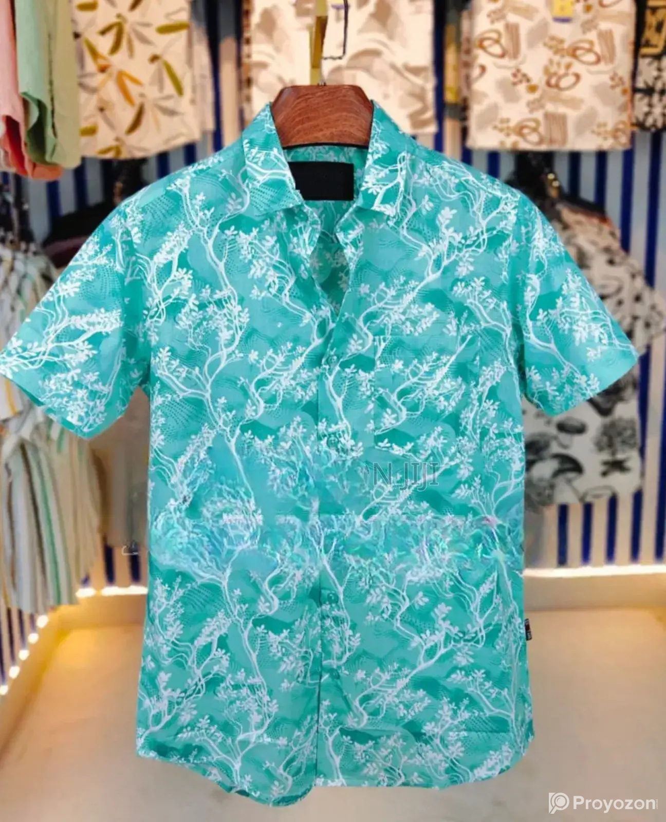 Pure Cotton Half Sleeve Print Shirt New Update TJGF Cguh Ryg