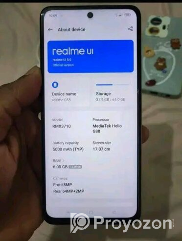 Realme C55 – (8GB/256GB) With charger