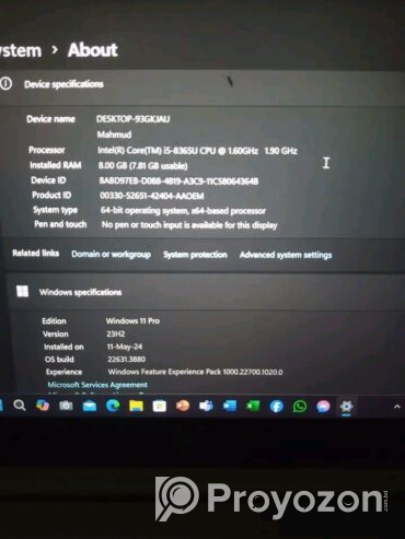 Intel(R)Core(TM)i5-8365U CPU Laptop