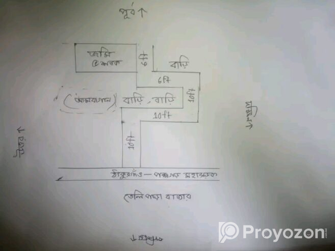 ঠাকুরগাঁও তেলিপাড়ার পাশে ৫ শতক জমি বিক্রি