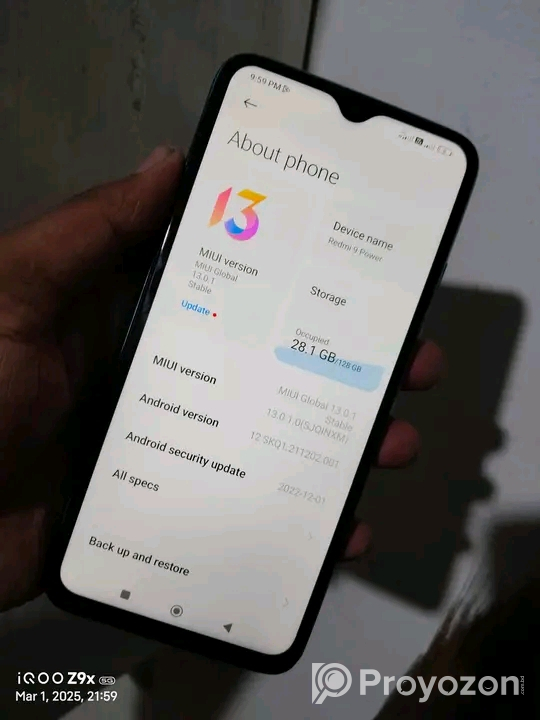 Redmi 9 power বিক্রি করা  হবে