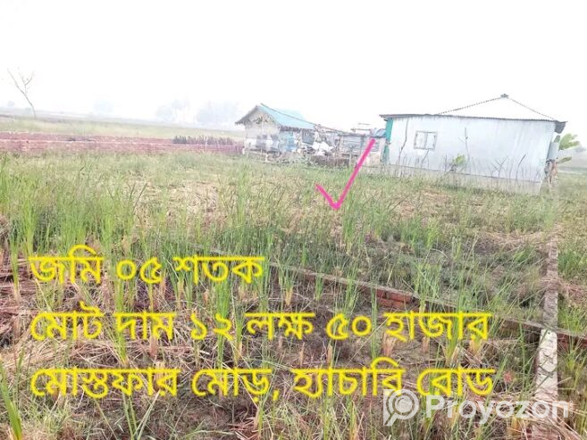 সল্প দাম ০৫ শতক জমি বিক্রয় হবে