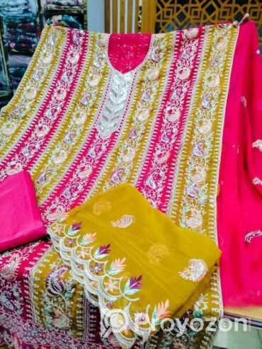 4pc unstitched Dress
