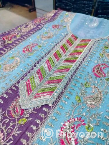 4pc unstitched Dress