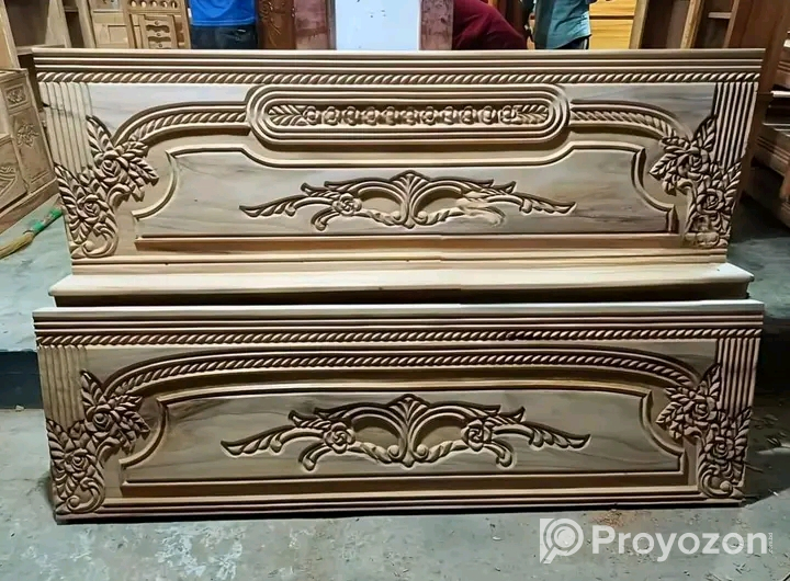 মাচা মেহগনি কাঠের ১ ইঞ্চি মোটা খাট বিক্রি হবে