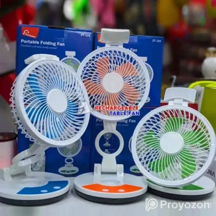 Portable folding fan রিচার্জ্যাবল ফোল্ডিং টেবিল ফ্যান