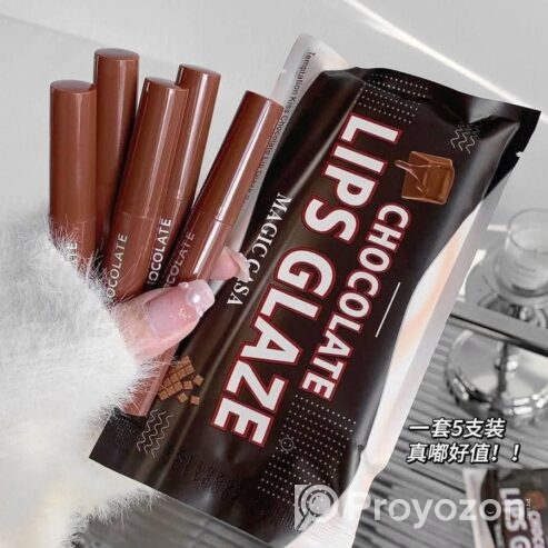 Most demanding 5pcs lip glaze(chocolate lipstick) set