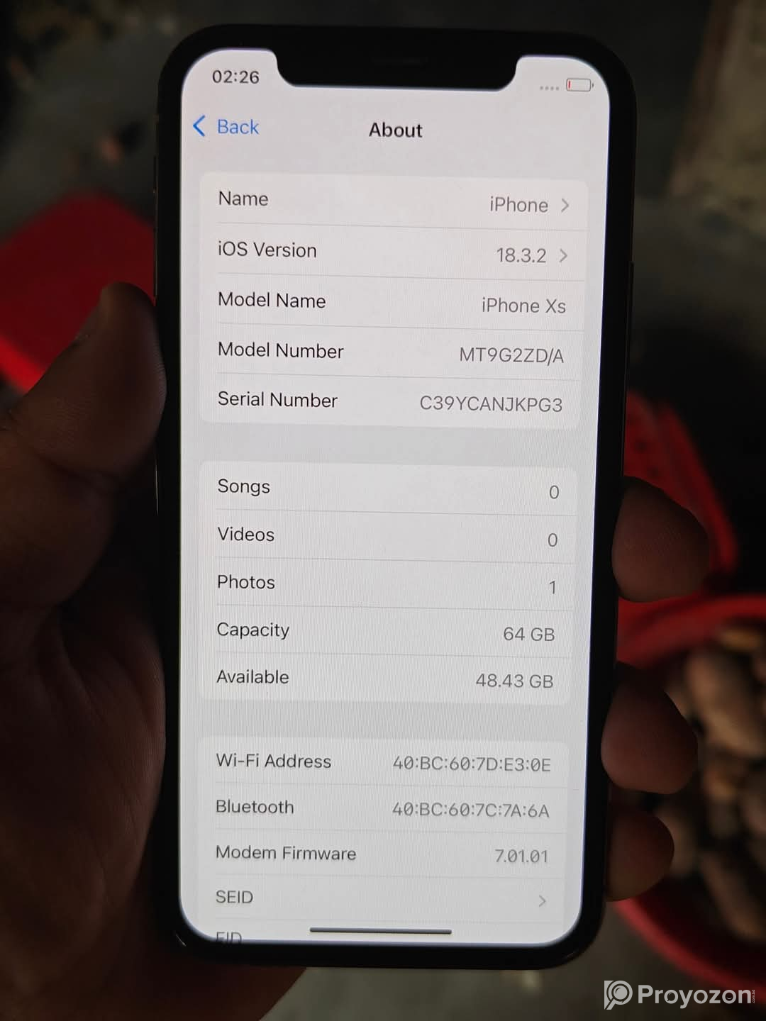 একটি ইPhone Xs বিক্রি হবে