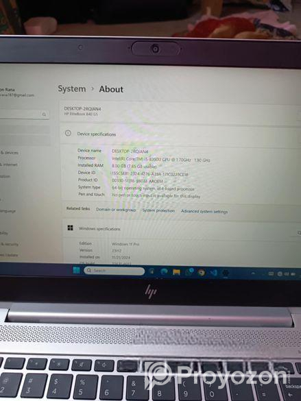 Hp Core I5 8th Gen leptop sell dibo