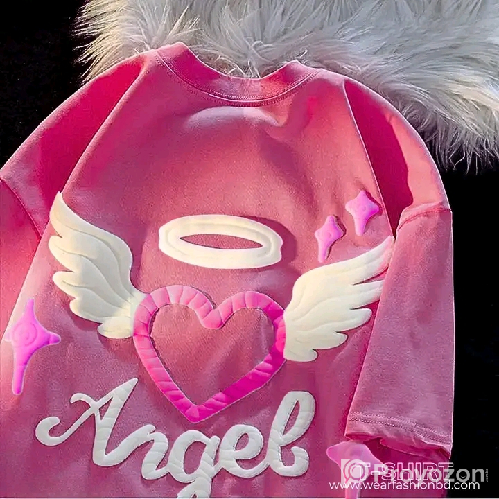 এঞ্জেল চার কালারের দারুণ আকর্ষণীয় কালারফুল টি-শার্ট