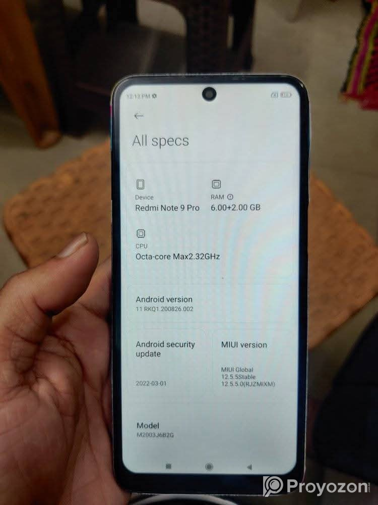 Redmi Note 9 Pro Ram Rom 6-128 Gb