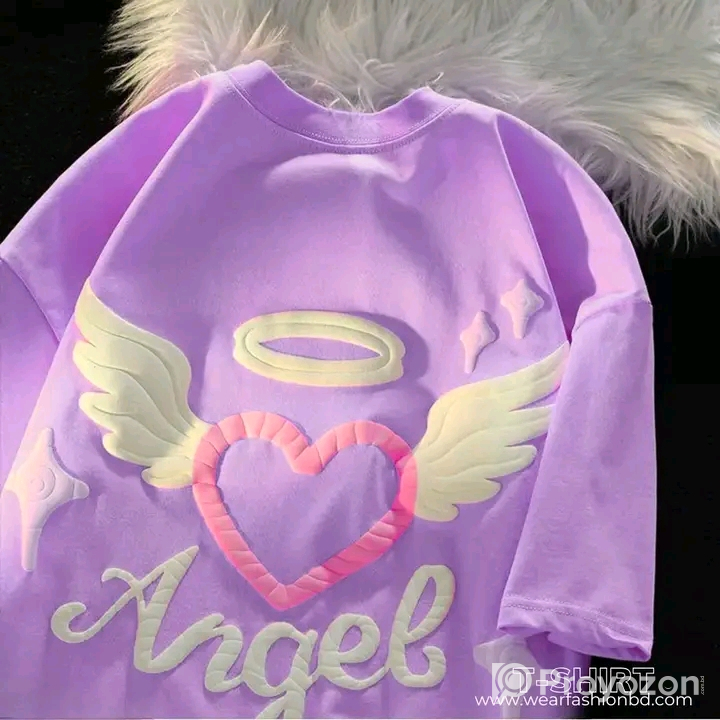 এঞ্জেল চার কালারের দারুণ আকর্ষণীয় কালারফুল টি-শার্ট